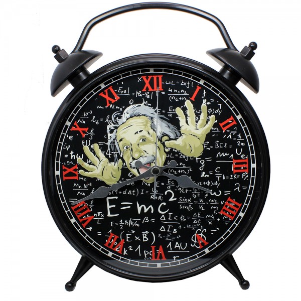Einstein Siyah Masa & Duvar Saati