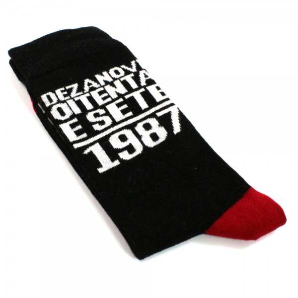 1987 Kırmızı Siyah Çorap