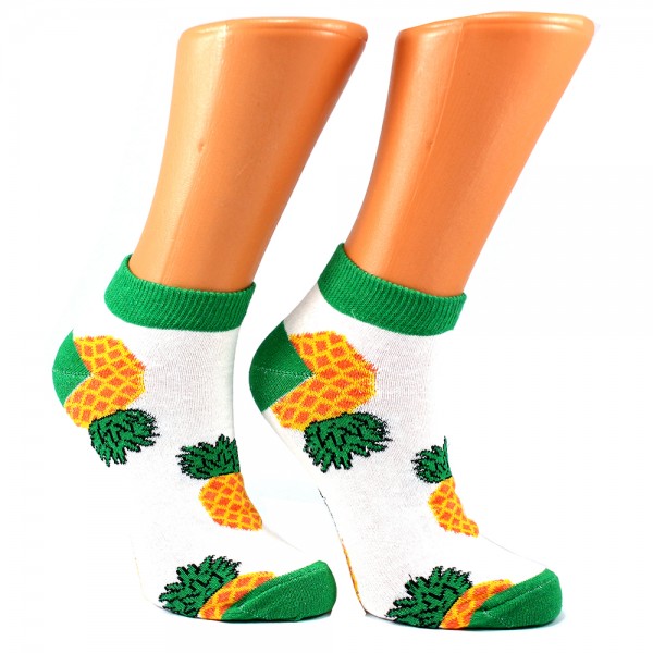 Beyaz Yeşil Ananas Çorap