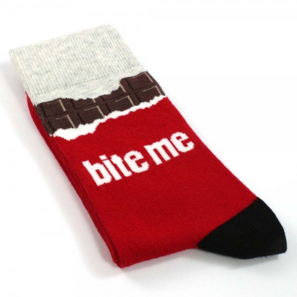 Bite Me Kırmızı Çorap 1