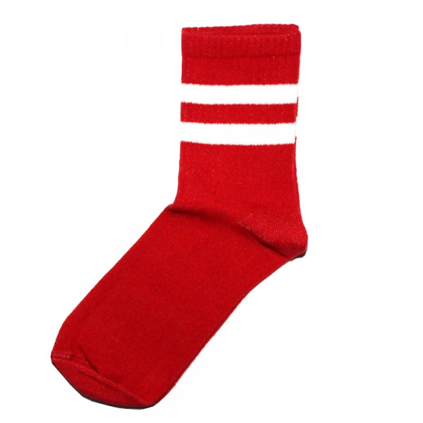 Çizgili Kırmızı Çorap